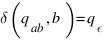 delta(q_ab, b) = q_epsilon